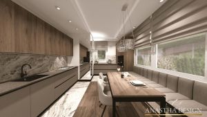 Projekt eleganckiej kuchni z drewnem architekt wnętrz poznań dąbrówka Anna Trawczyńska, Anastha DESIGN (2) 29379 20230419 033702